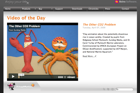 screen grab from Boinx site