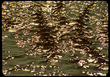 film still - golden rippled water